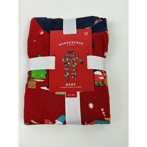 Wondershop Target Baby Christmas Pajamas 3-6 Months One-Piece‎ Family Sleep